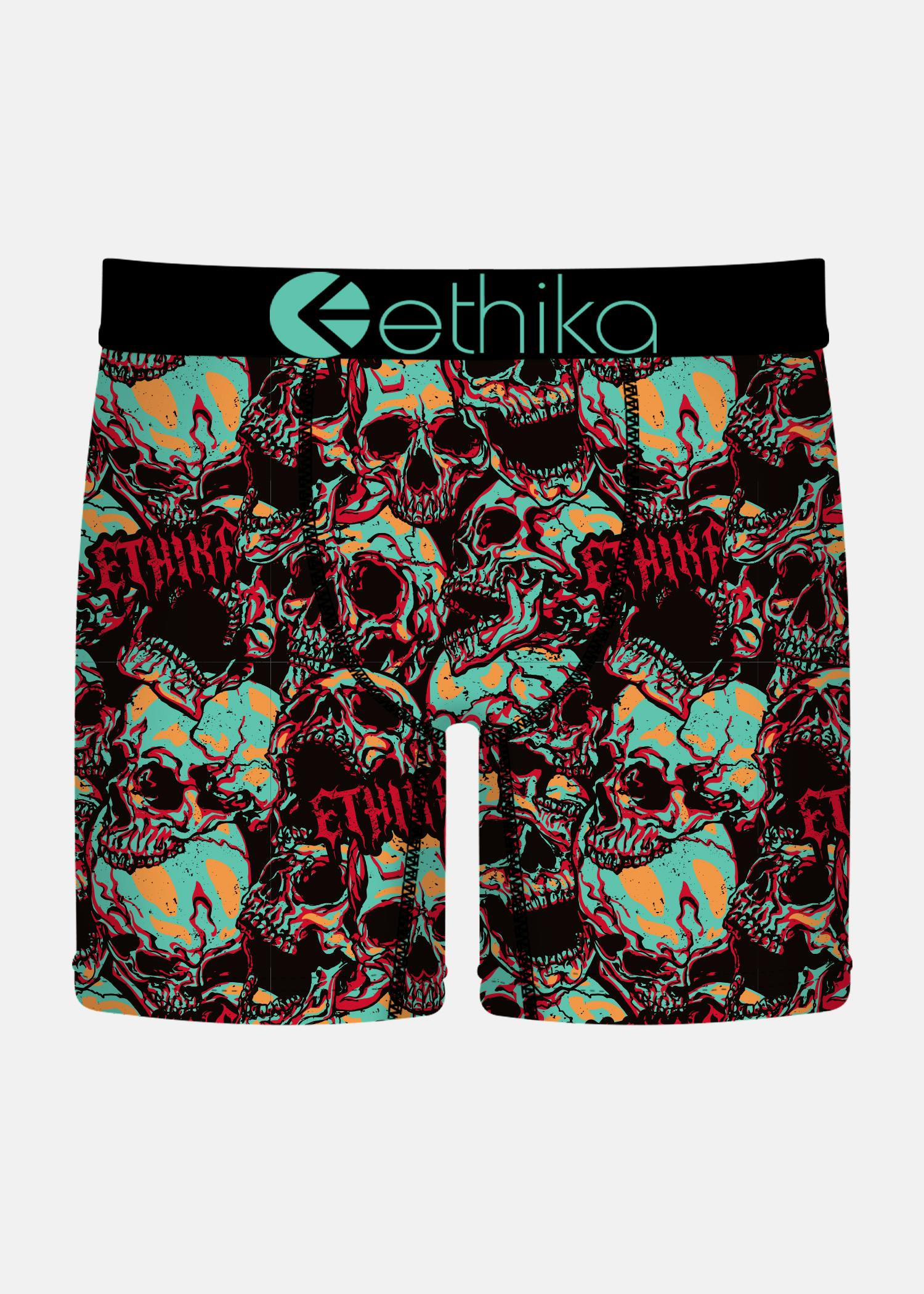 ◆ ihika ◆ Ethika Men's Boxer Brief, Knee Length, 4-Way Stretch