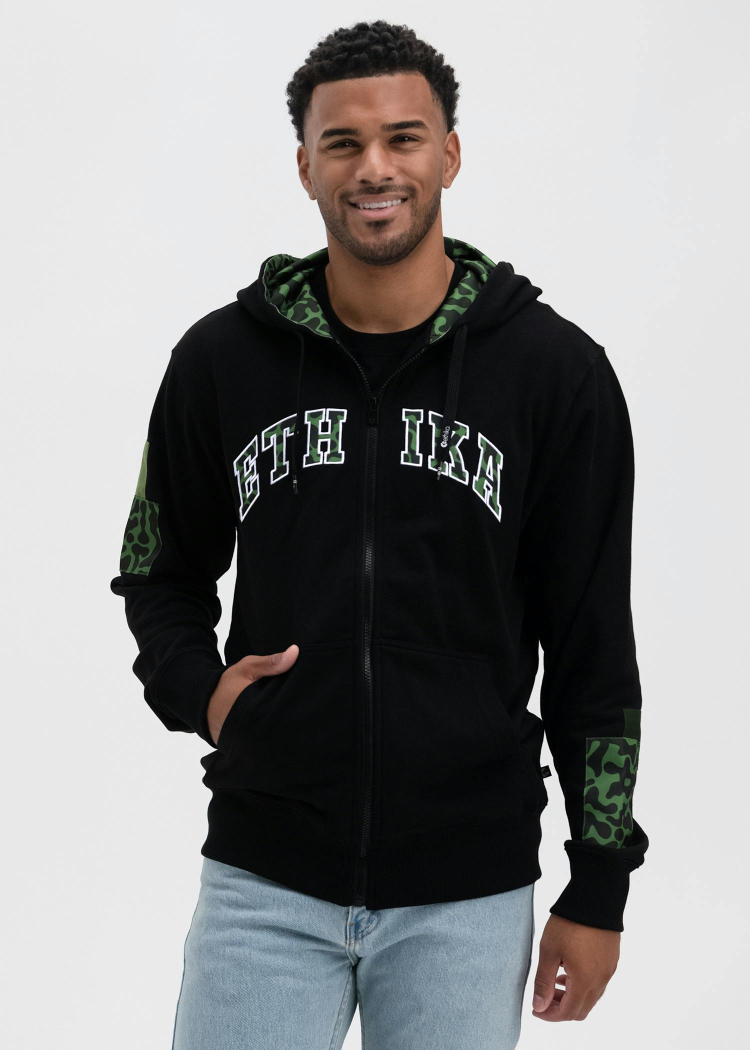 ニット・セーター HUECLOSET Ethnic hooded knit zip-up 25SP001 Zip Hoodies - Stylish & Easy-Wear Layers | Ethika