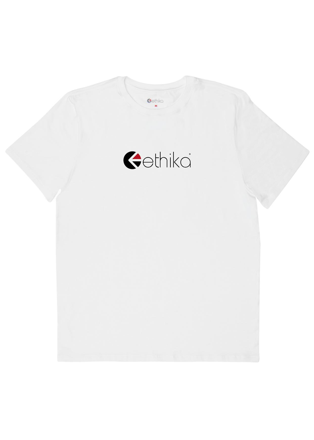 Mens Graphic Tee Classic Fit Ethika Logo White Ethika With You
