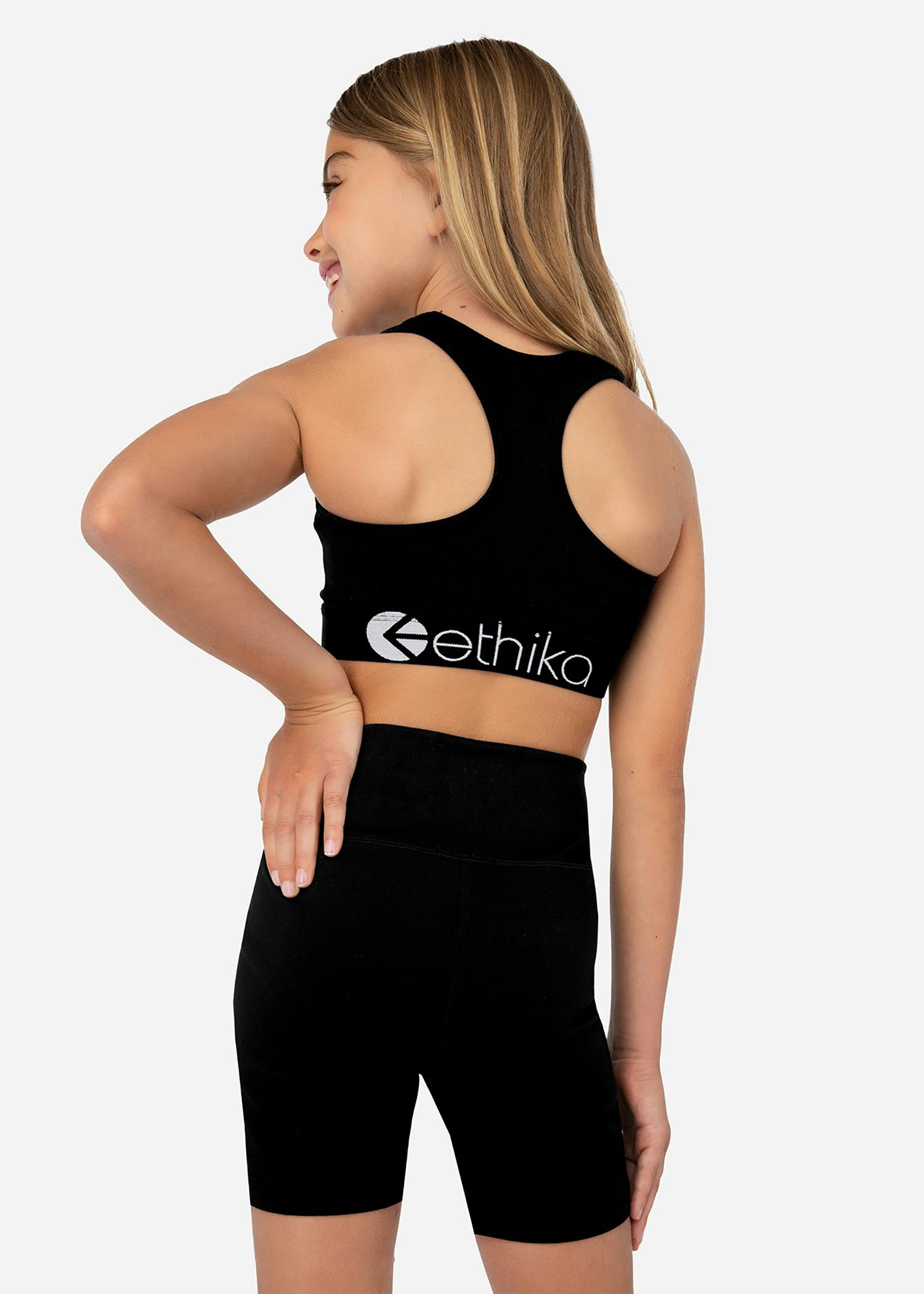 Girls Sports Bra Powerflux PowerFlux Black - Girls | Ethika®