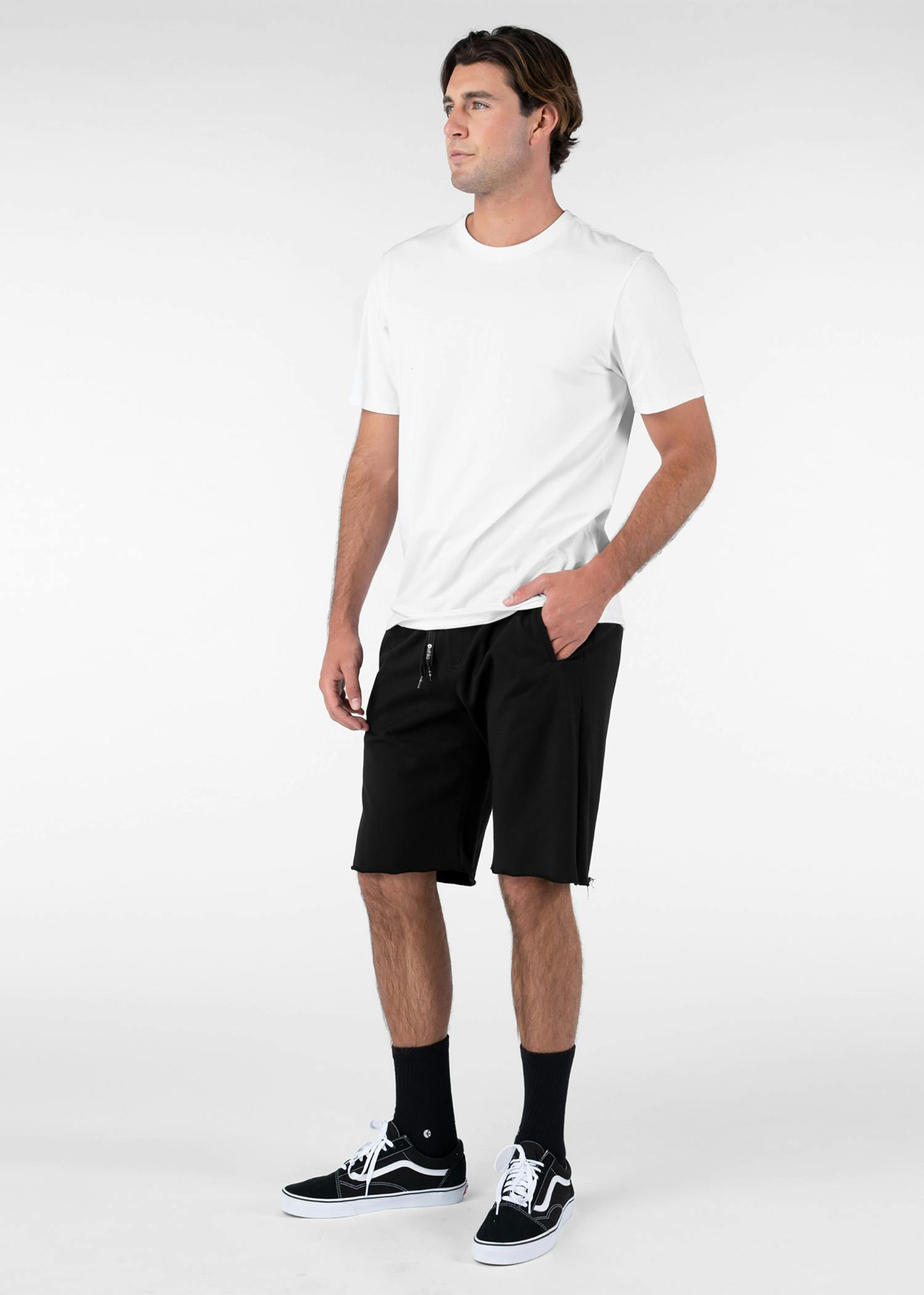 Mens Sweat Short Premium Raw Edge Short - Black | Ethika | With You ...