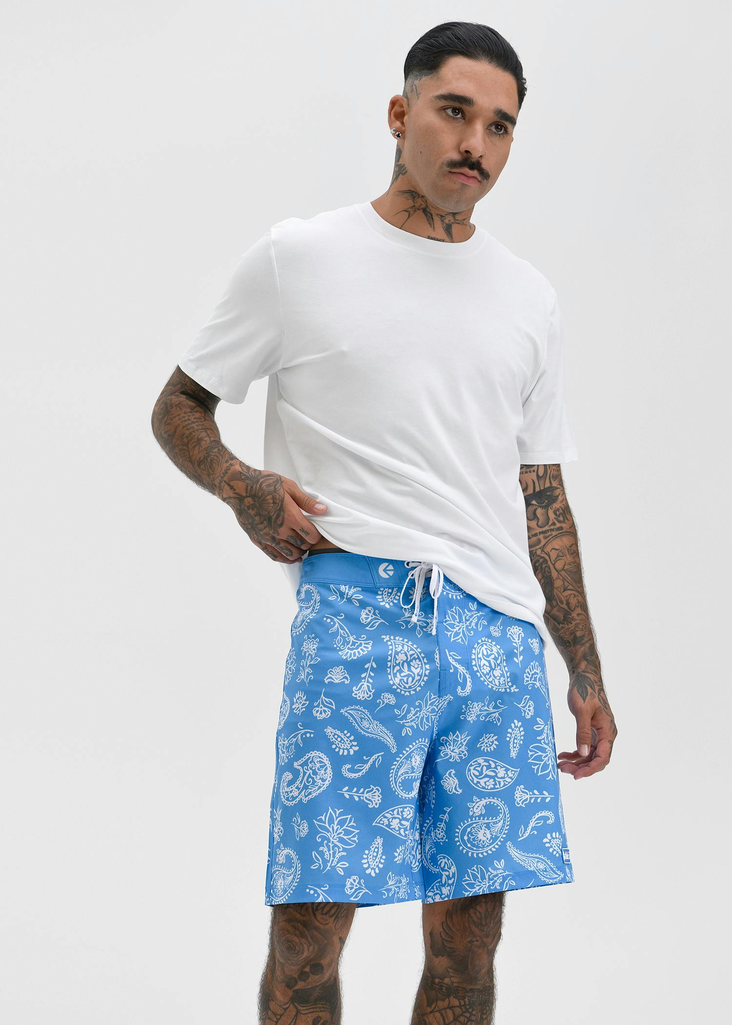 MENS BOARDSHORT Americana Paisley - Blue | Ethika | With You Everywhere