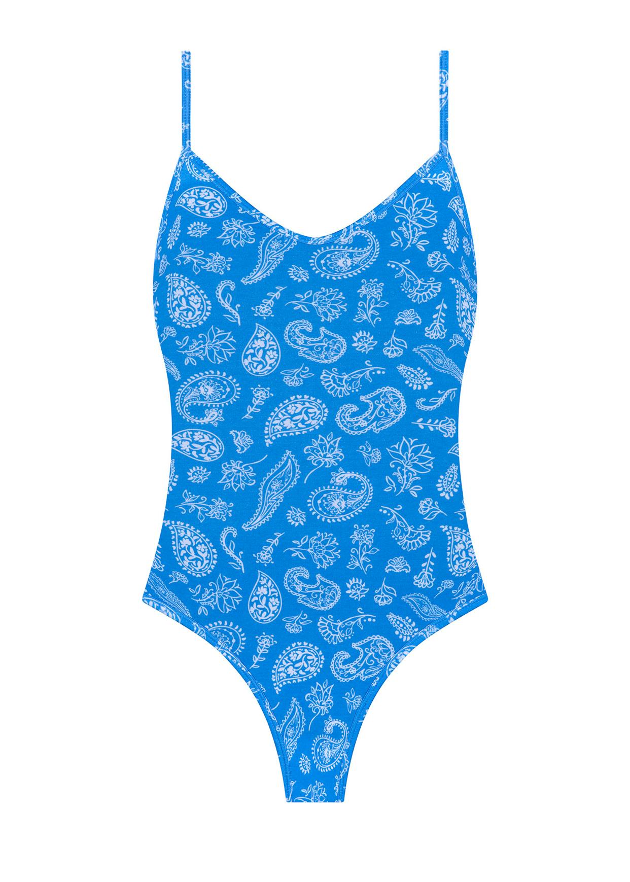 WOMENS BODYSUIT Americana Paisley - Blue | Ethika | With You Everywhere