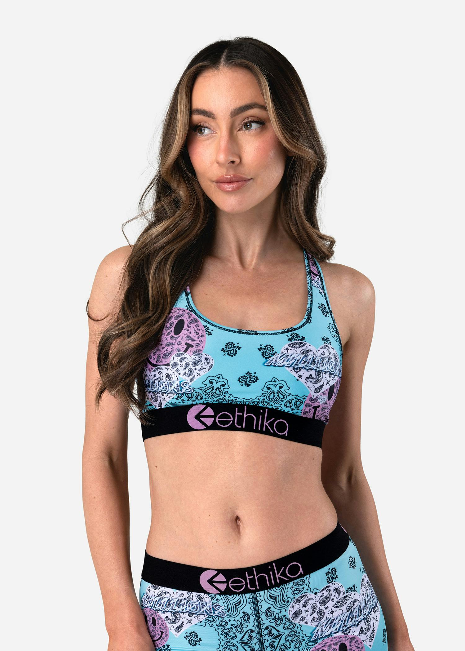 Womens Sports Bra Polyester Russ Millions Big Steppa Ethika With